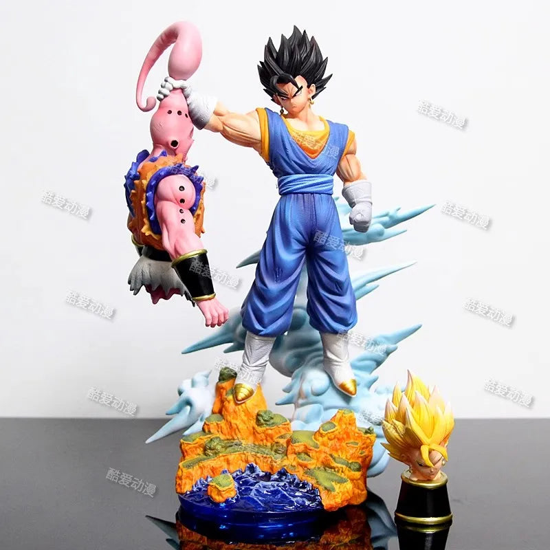 NEW Son Goku Figure Dragon Ball Anime Super Saiyan Goku Vs Majin Buu Action Figures Statue Collection Model Kids Toys Birthday