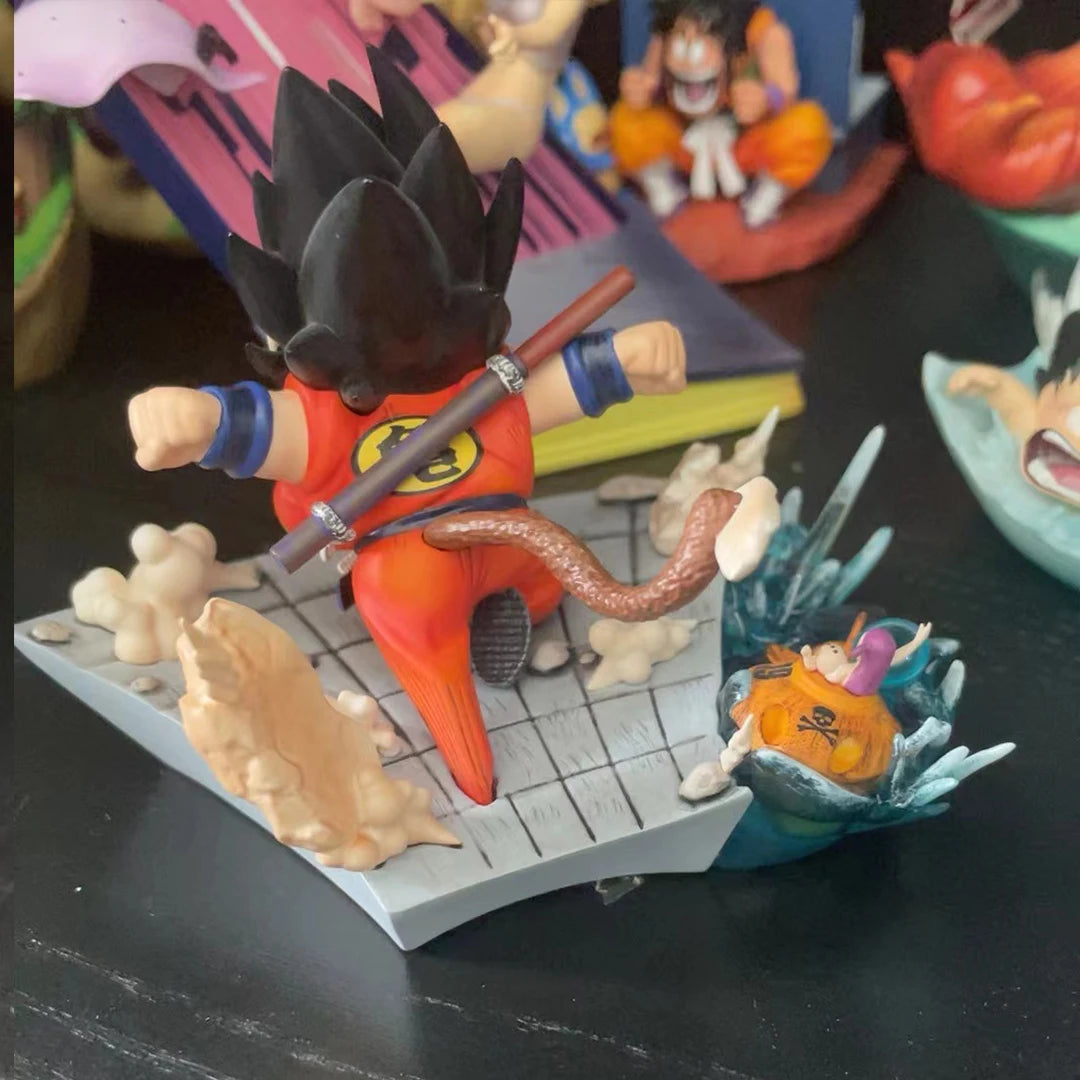 Anime Dragon Ball Kid Goku Figure Son Goku Eat Mouse Pvc Statue Action Figures Collectible Model Toys Gifts