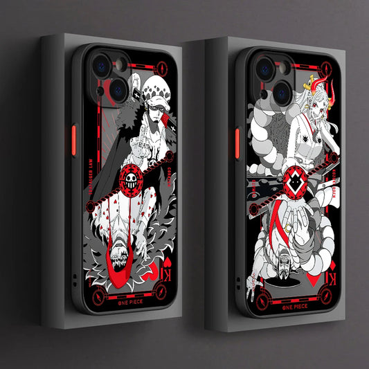 New Luffies Zoroes Phone Case for iPhone 16 15 14 Plus 13 12 Mini 11 Pro Max X Xs XR 7 8 Matte Transparent Hard Cover