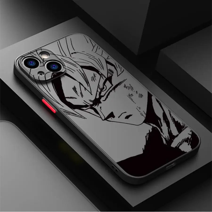 Goku Dragon Ball Black Edge Shell Case for Apple iPhone 11 15 16 Pro XS 7 8 16e 6 14 11 Max 13 12 Mini XR