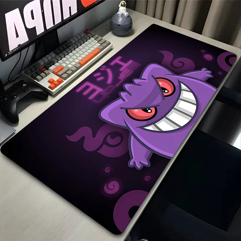 Colorful Gaming Keyboard Rug Laptop Japan Cool Anime Mouse Pad XXL Black P-pokemon Desk Mat PC G-gengar Gamer Cabinet Mousepad