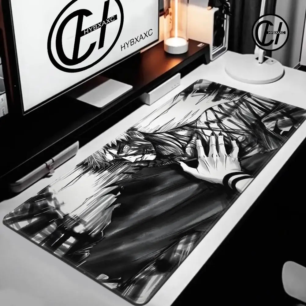 90x40CM Black Anime Jujutsu Kaisen Large Mouse Pad Ryomen Sukuna MousePads Computer Gaming Peripheral Accessories Desk Mat