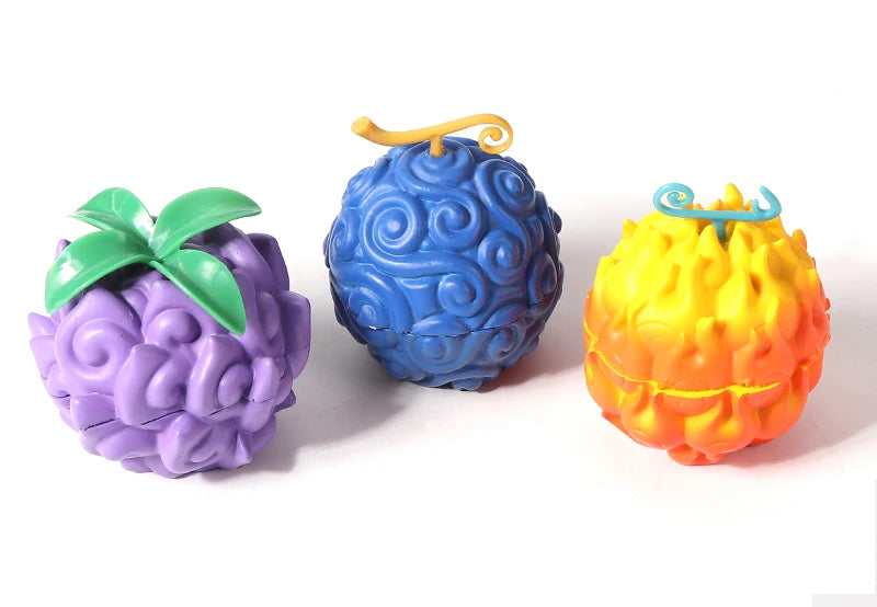 New Devil Fruit Cigarette Grinder Zinc Alloy 63-3 Layer Cigarette Crusher Multi Color Display Box Manufacturer Direct Sales