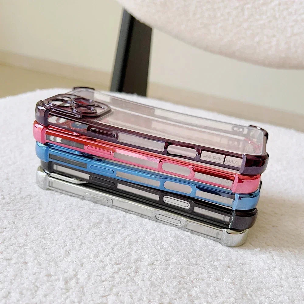 Plating Phone Case For Kaiju No 8 Kafkas iPhone 16e 16 15 14 13 12 11 Pro Max X XR XSMax 7 8 6 Plus Anti-Fall Airabag Back Cover