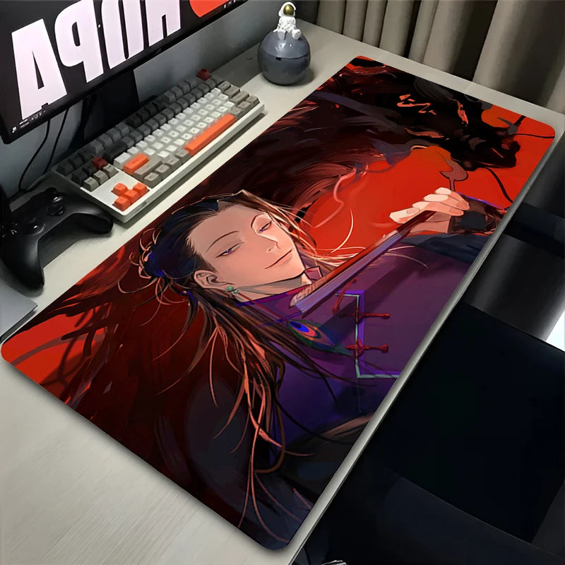 Large HD Mouse Pad Laptop Cool Anime Non Slip Keyboard Rug XXL J-jujutsu K-kaisen Mousepad PC Geto Suguru Gamer Cabinet Desk Mat