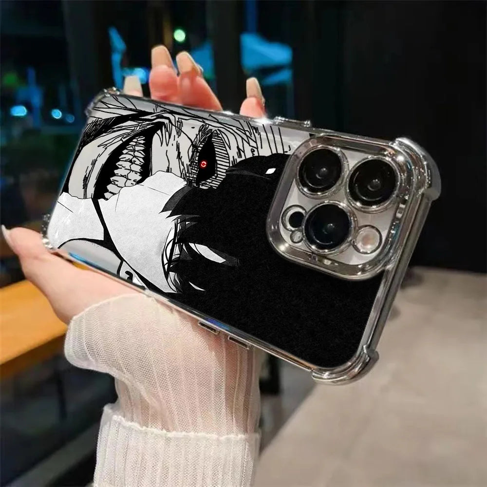 Hot Anime Solos Levelings Plating Phone Case For iPhone 16e 16 15 14 13 12 11 Pro Max X XR XSMax 7 8 6 Mini Plus Anti-Fall