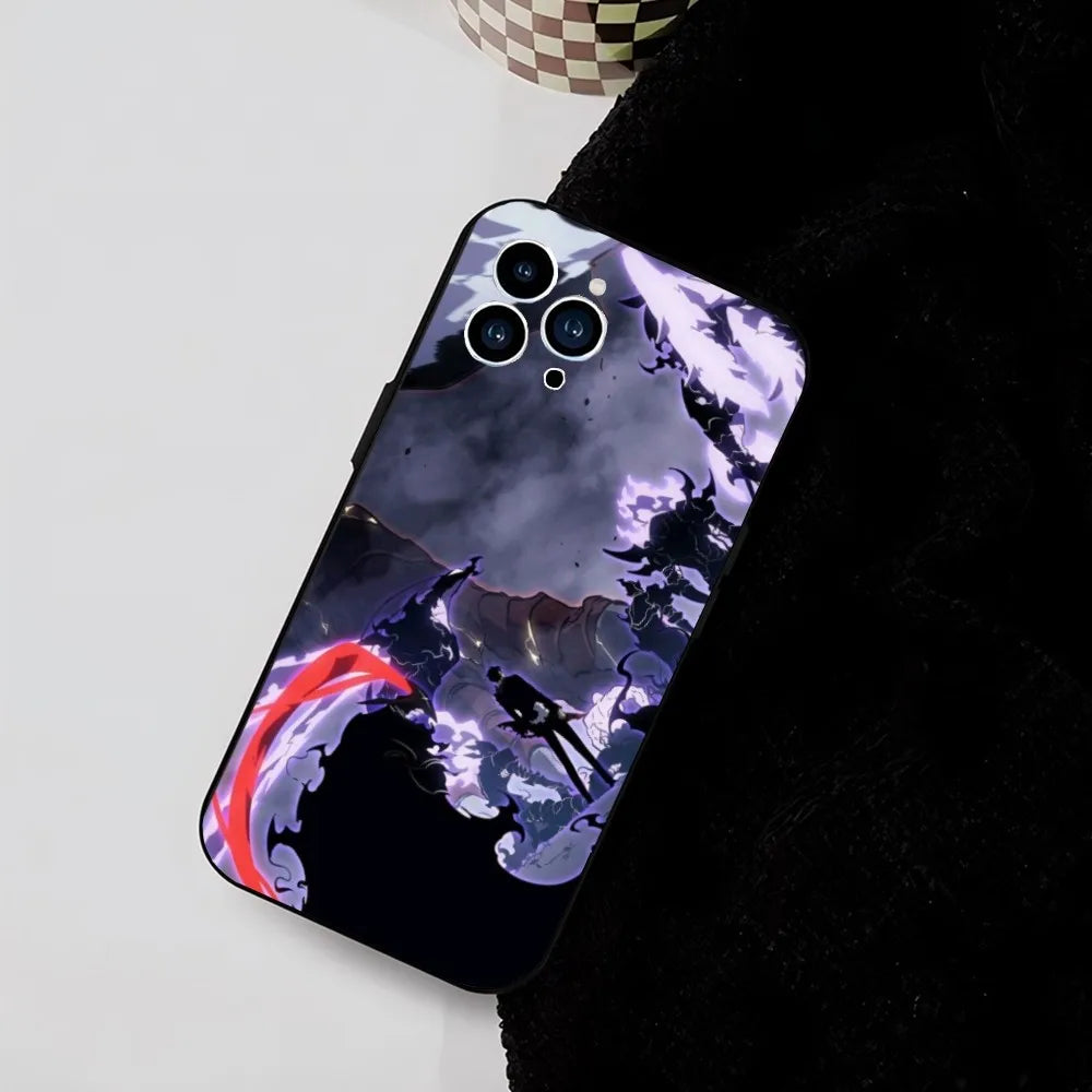 1PC Anime Solo Leveling Phone Case Silicone Soft For iPhone 16 15 14 13 12 11 X XR Plus Pro Max Plus
