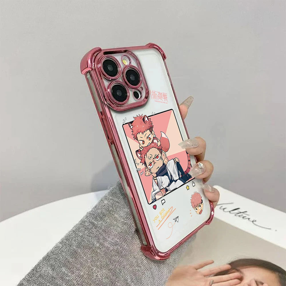J-Jujutsus Kaisens Gojo FUNDA  Phone Case For iPhone 16 12 13 14 15 Pro Max Plus Shockproof Four corner anti fall