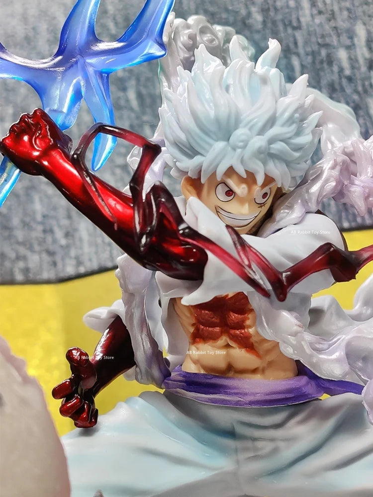 One Piece Nika Luffy Figure Luffy Sun God Gear 5 With Light Ball 28cm Action Figurine PVC Statue Model Collection Decora Toy Gif