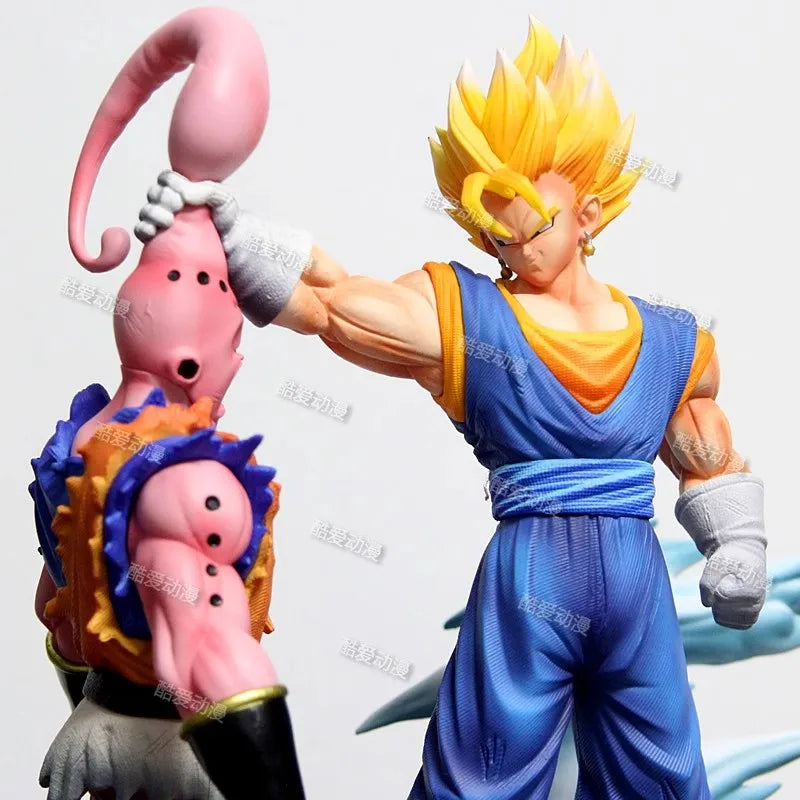 NEW Son Goku Figure Dragon Ball Anime Super Saiyan Goku Vs Majin Buu Action Figures Statue Collection Model Kids Toys Birthday