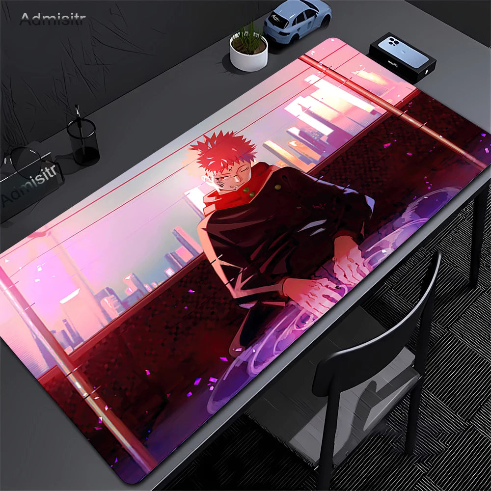 Jujutsu Kaisen Satoru Gojo Mousepad HD Printing Computer Gamers Locking Edge Non-slip Mouse Pad XXL 90x40cm Keyboard PC Deskmat