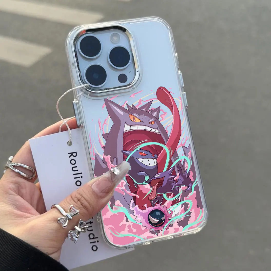 Anime New Pokemon Gengar Squirtle Phone Case For iPhone 17 16e 16 15 14 13 12 11 Pro Max 8 7 Air Plus Transparent Soft Cover