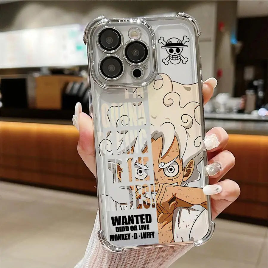 Ones Pieces Case for Apple iPhone 11 16 14 12 13 Plus 16e XR XS Max 15 Pro MAX Clear Cover