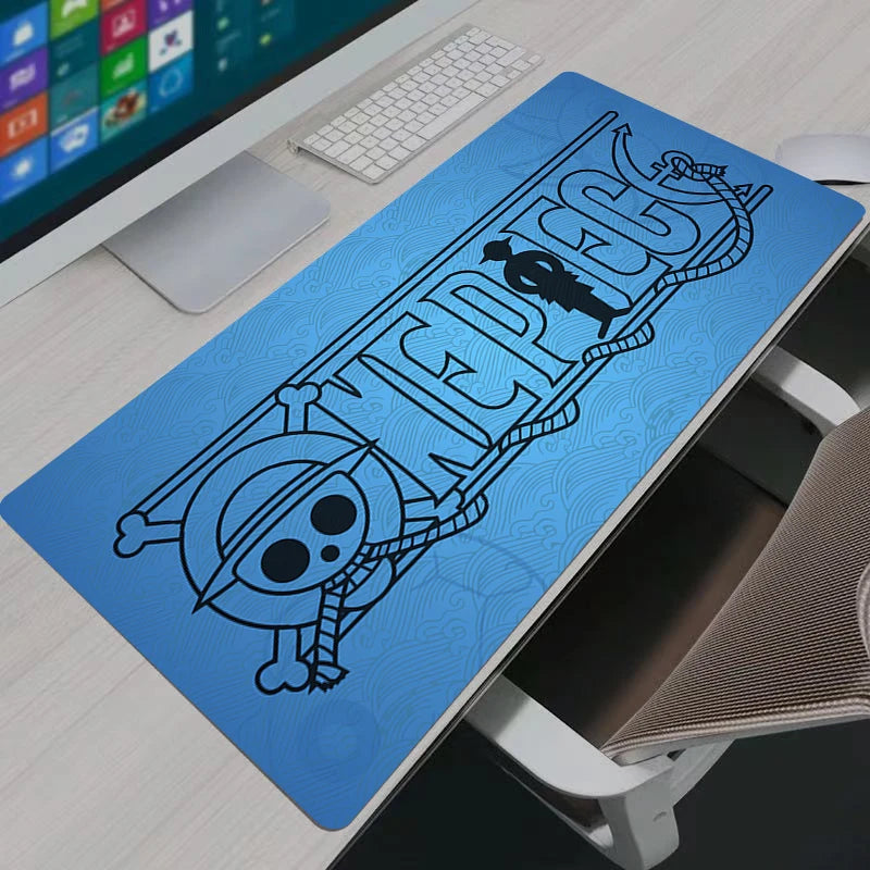 Mouse Pad Computer Laptop Keyboard Mouse Mat Japan Game Anime One Piece Logo Large Mousepad Keyboards Gamers Decoracion Desk Mat