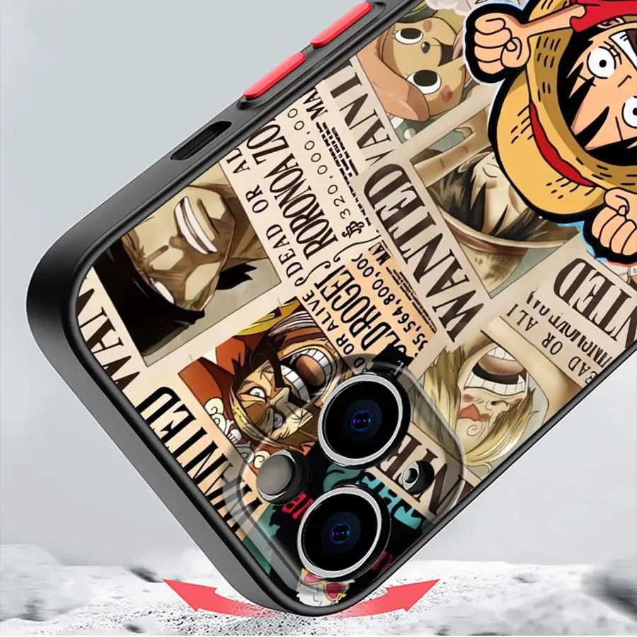 Case for iPhone 12 Mini 13 Pro 11 15 14 XR 16e 16 11 Max XS Soft shell Anime One Pieces