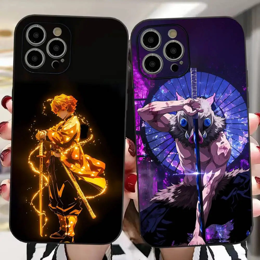 Demon S-Slayer Sanemi Phone Case For iPhone 16 15 14 13 12 11 PRO MAX PLUS Mini TPU Soft to Skin-friendly case
