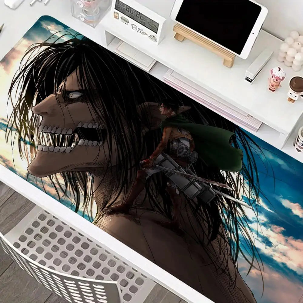 Yeager Allen Comic Attack on Titan Mouse Pad Large XXL Mouse Pad HD Rubber Non-slip Mouse Pad Laptop Keyboard Accessory Desk Pad