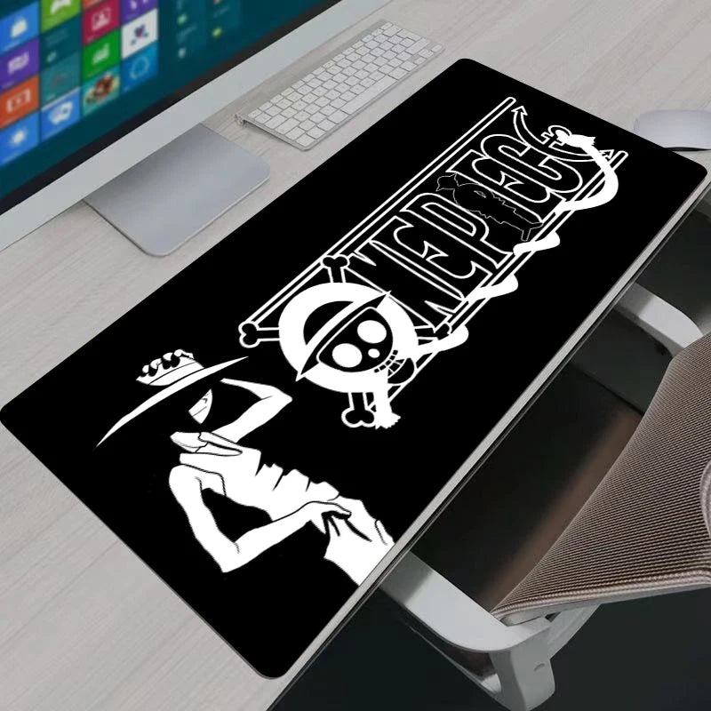 Mouse Pad Computer Laptop Keyboard Mouse Mat Japan Game Anime One Piece Logo Large Mousepad Keyboards Gamers Decoracion Desk Mat