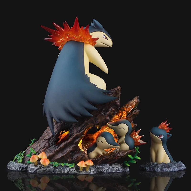 Anime Pokemon Typhlosion Figures A Day With Benny Collect Pvc Model Statue Desk Decoration Collection Children Birthday Gift Toy