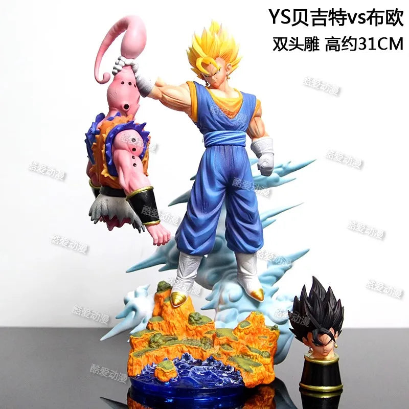 NEW Son Goku Figure Dragon Ball Anime Super Saiyan Goku Vs Majin Buu Action Figures Statue Collection Model Kids Toys Birthday
