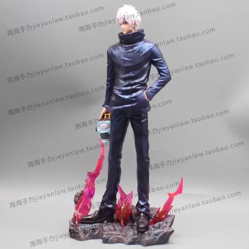 Jujutsu Kaisen Anime Figures Satoru Gojo Figure 2 Heads 2 Arms Action Figurine Statue Collection Ornament Model Christmas Gifts
