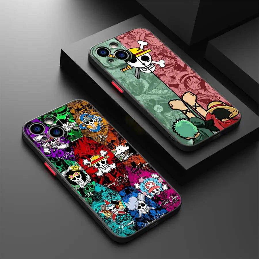 Case for iPhone 12 Mini 13 Pro 11 15 14 XR 16e 16 11 Max XS Soft shell Anime One Pieces