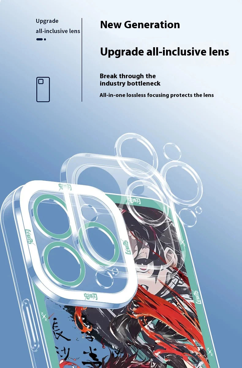 Anime Demon Slayer Clear Phone Case For iPhone 16 Pro Max 15 14 Pro Max 13 12 11 XS X XR 8 7 SE 2020 Soft Silicone Back Cover