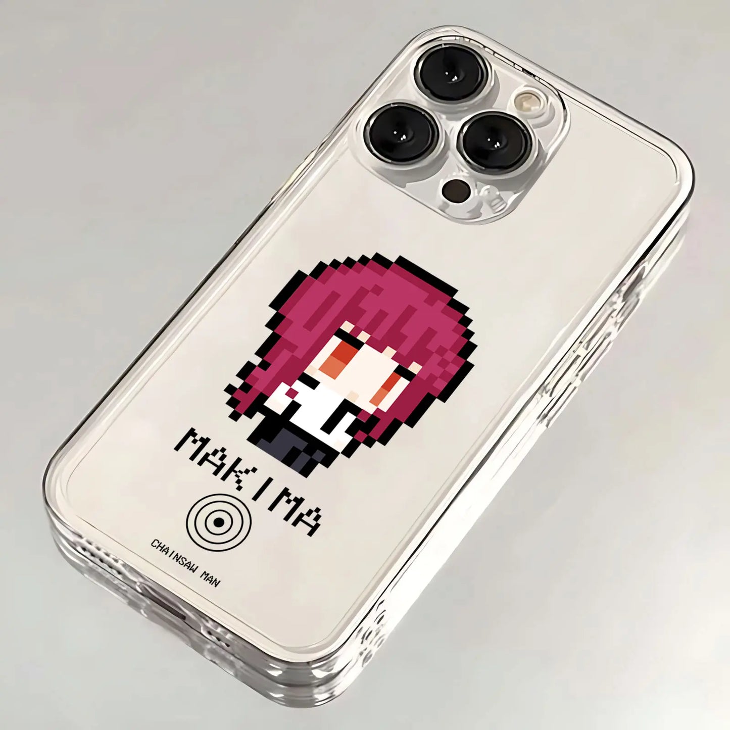 Pixel Cartoon Chainsaw Man Hot Phone Case For iPhone 16 15 14 13 12 11 Mini Pro Max X XR XSMax 7 8 Plus SE20 Transparent Cover