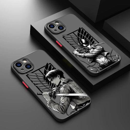 Anime Attack On Titan For Apple iPhone 16 15 14 13 12 11 X XR Mini Plus Pro Max Matte Frosted Translucent Phone Case