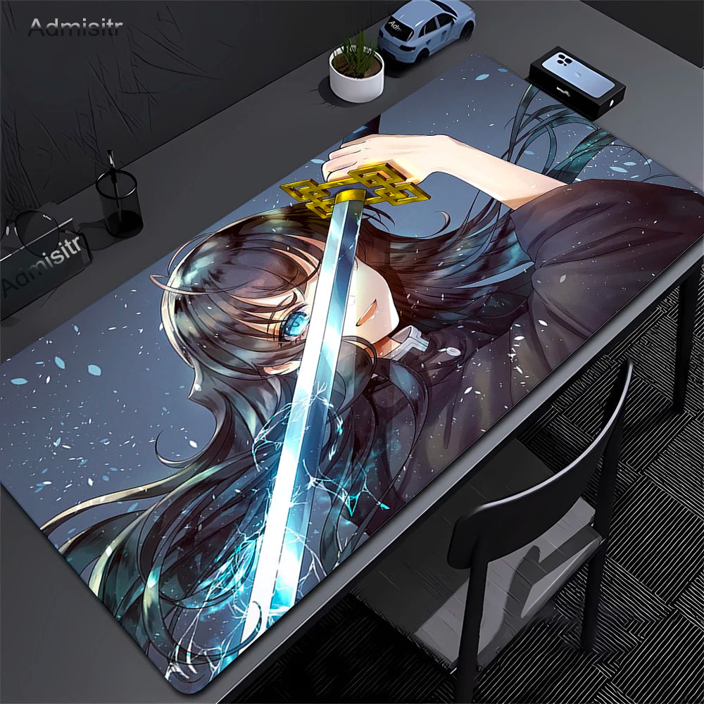 Mouse Pad Gaming Laptops Keyboard Mat Xxl Pc Desk Protector Deskmat Gamer Mats Anime Demon Slayers Rengoku Kyoujurou Pc Mousepad
