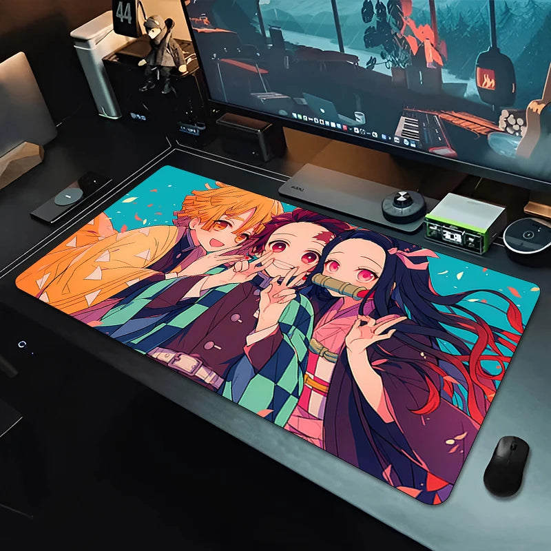 Demon Slayer Agatsuma Zenitsu Mousepad New MousePads Keyboard Pad Mouse Mat Gamer Soft Office Carpet HD PC carpet Big Mouse Pad