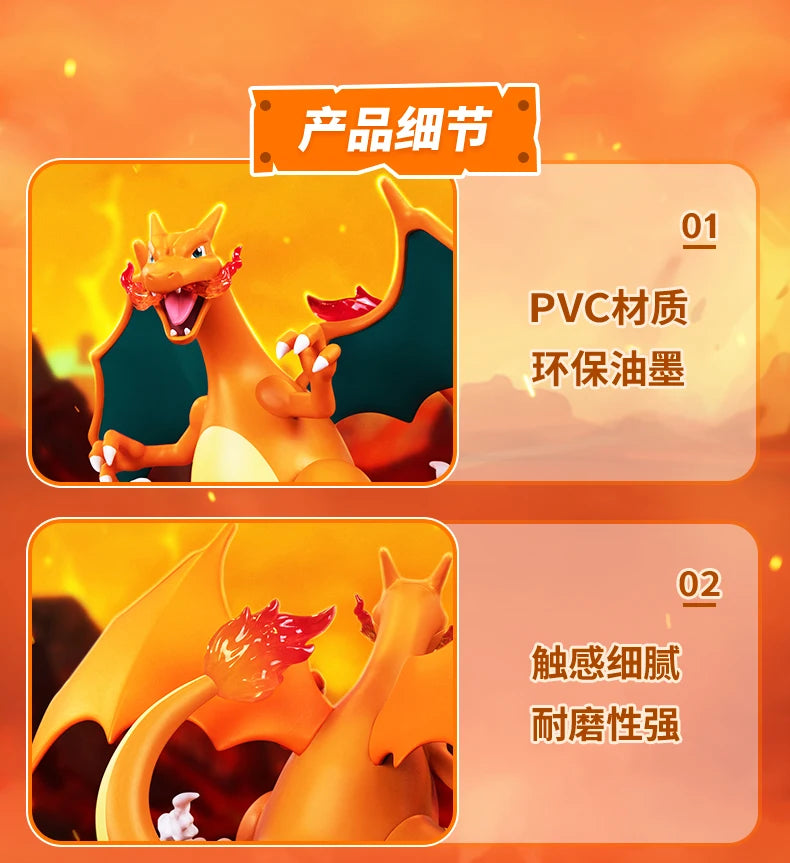 Genuine 16cm Pokemon Action Figures Charizard With Pikachu Cartoon Anime Collectible Model Toys For Birthday Gift