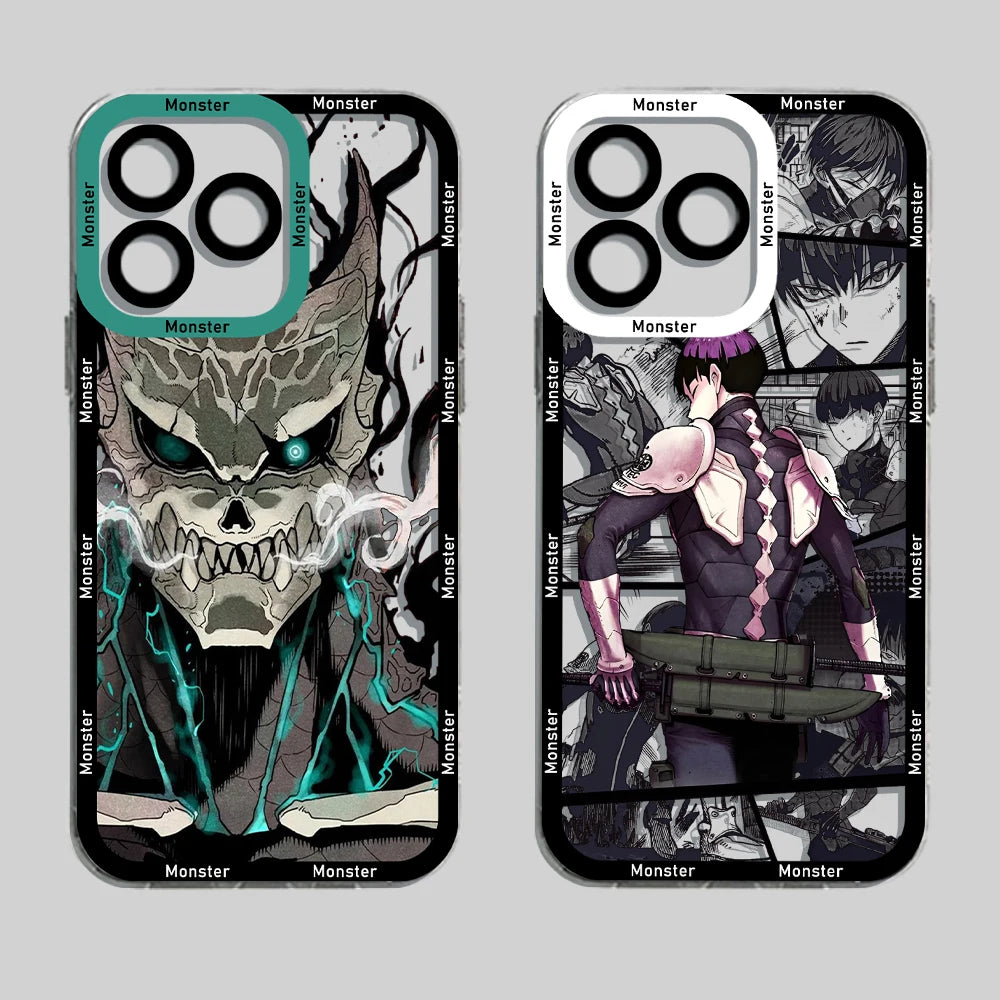 Anime Kaiju No 8 Clear Case For Samsung A73 A72 A71 A55 A52 A51 A50 A42 A35 A33 A32 A31 A30 A24 A23 A22 A13 A12 A05 5G Cover