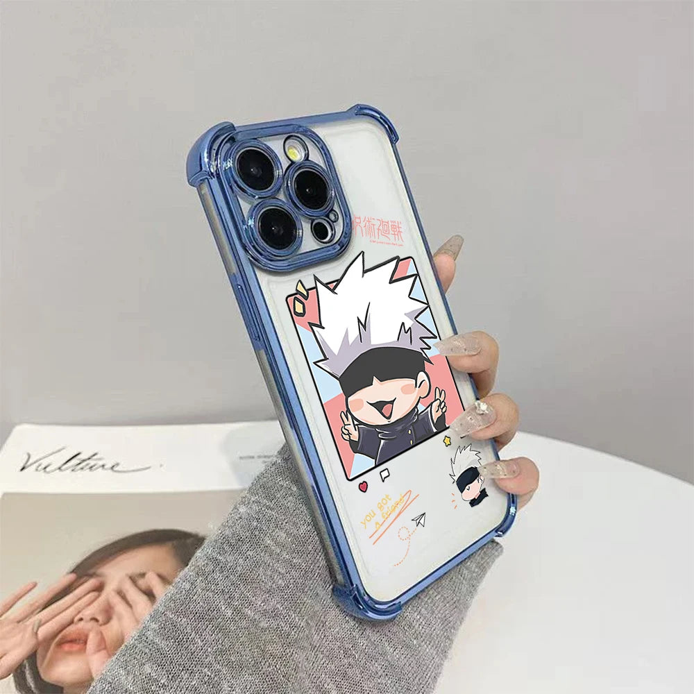 J-Jujutsus Kaisens Gojo FUNDA  Phone Case For iPhone 16 12 13 14 15 Pro Max Plus Shockproof Four corner anti fall