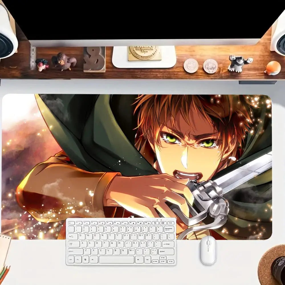 Yeager Allen Comic Attack on Titan Mouse Pad Large XXL Mouse Pad HD Rubber Non-slip Mouse Pad Laptop Keyboard Accessory Desk Pad