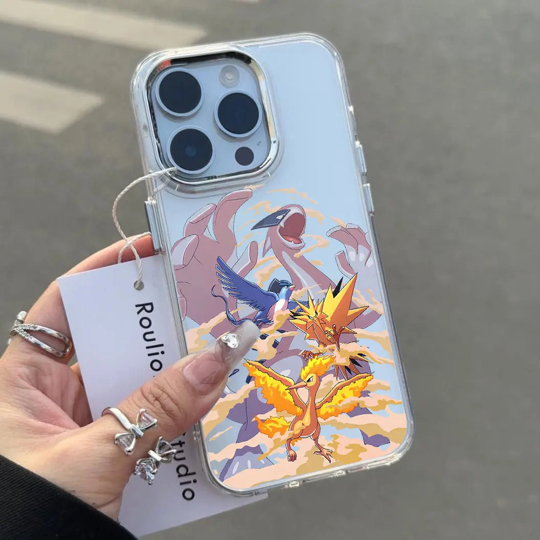 Anime New Pokemon Gengar Squirtle Phone Case For iPhone 17 16e 16 15 14 13 12 11 Pro Max 8 7 Air Plus Transparent Soft Cover