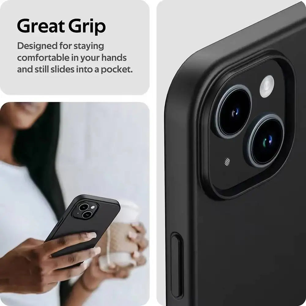 Chainsaw Man P-Pochita Phone Case For 11 12 13 14 15 16Pro Max mini Plus Classic black soft shell