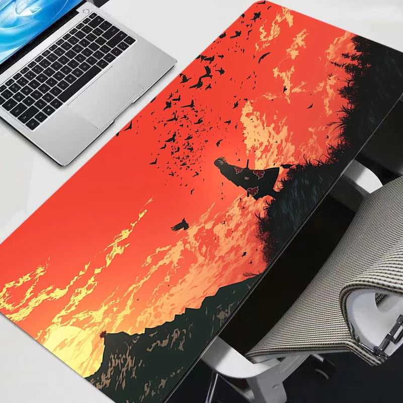 Uchiha Itachi Madara N-Naruto Uzumaki Mouse Pad Professional E-sports Gamers Speed Pc Gaming Rubber Keyboard Desk Mat Mousepad