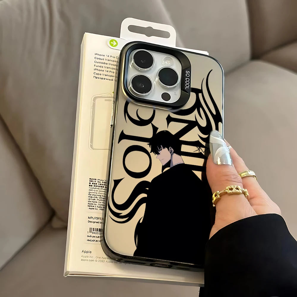 Hot S-Solo Levelings Anime Phone Case For iPhone 16e 16 15 14 13 12 11 mini Pro Max X XR XSMAX 8 7 Plus Anti Fall Matte Cover