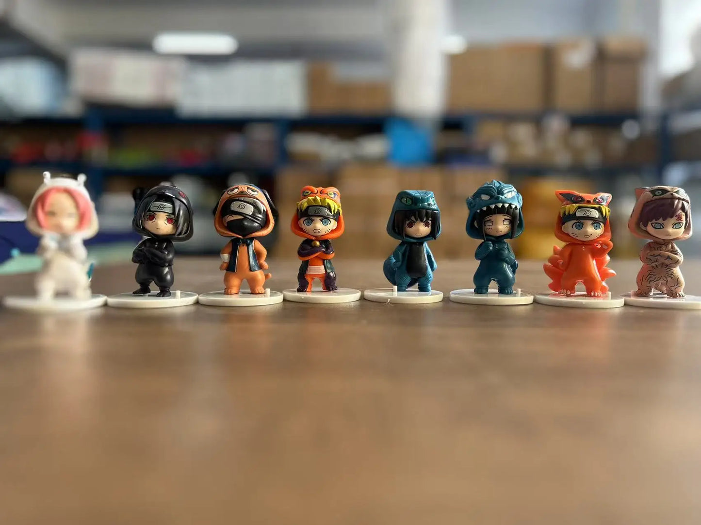 Naruto Bnfigureq Pajamars Series Blind Box Action Figures Model Sasuke Kakashi Costume Design Decoration Gift Toy