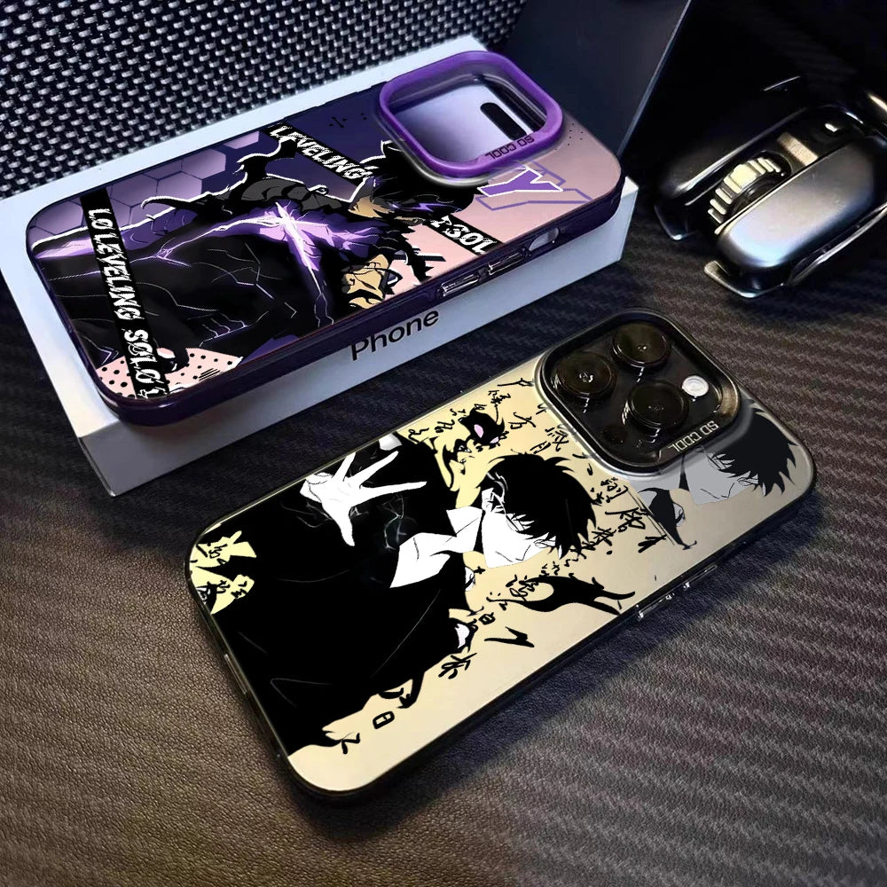 Hot S-Solo Levelings Anime Phone Case For iPhone 16e 16 15 14 13 12 11 mini Pro Max X XR XSMAX 8 7 Plus Anti Fall Matte Cover