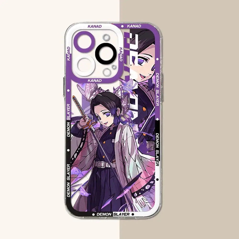 Anime Demon Slayer Kimetsu No Yaiba Phone Case For IPhone 17 Pro Max 16e 17 Air 11 15 12 14 13 16 Pro Max 15 Plus Soft TPU Cover