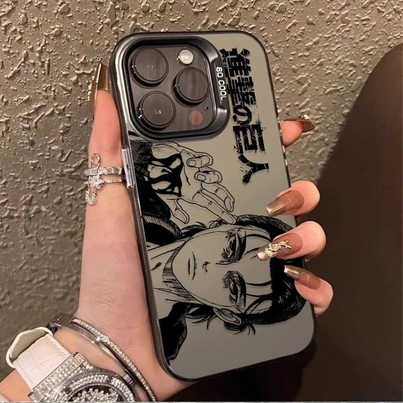 Eren Yeager Attack on Titan Case for iPhone 16E SE4 16 15 14 13 12 11 Pro Max XS X XR 8 7 Plus SE 2020 Shockproof Matte Cover