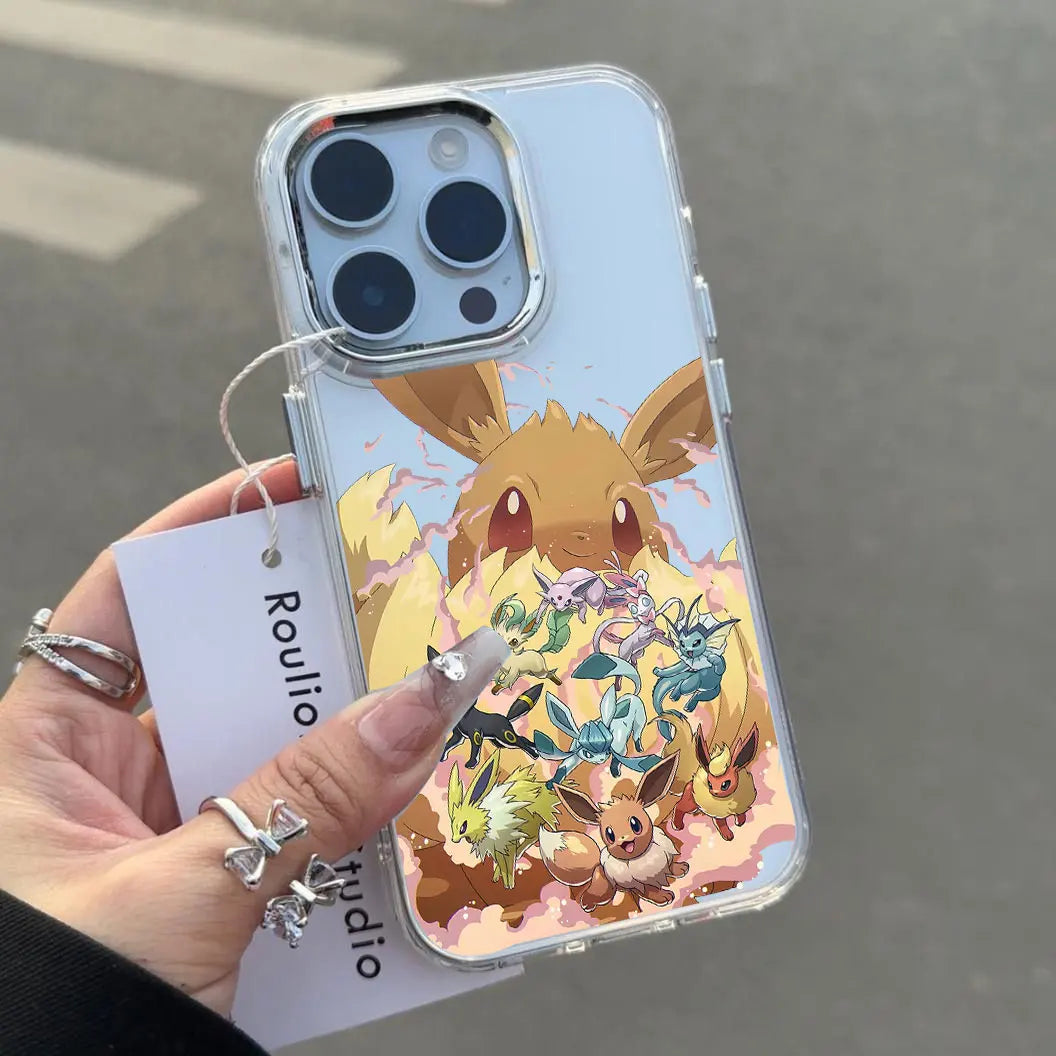 Anime New Pokemon Gengar Squirtle Phone Case For iPhone 17 16e 16 15 14 13 12 11 Pro Max 8 7 Air Plus Transparent Soft Cover