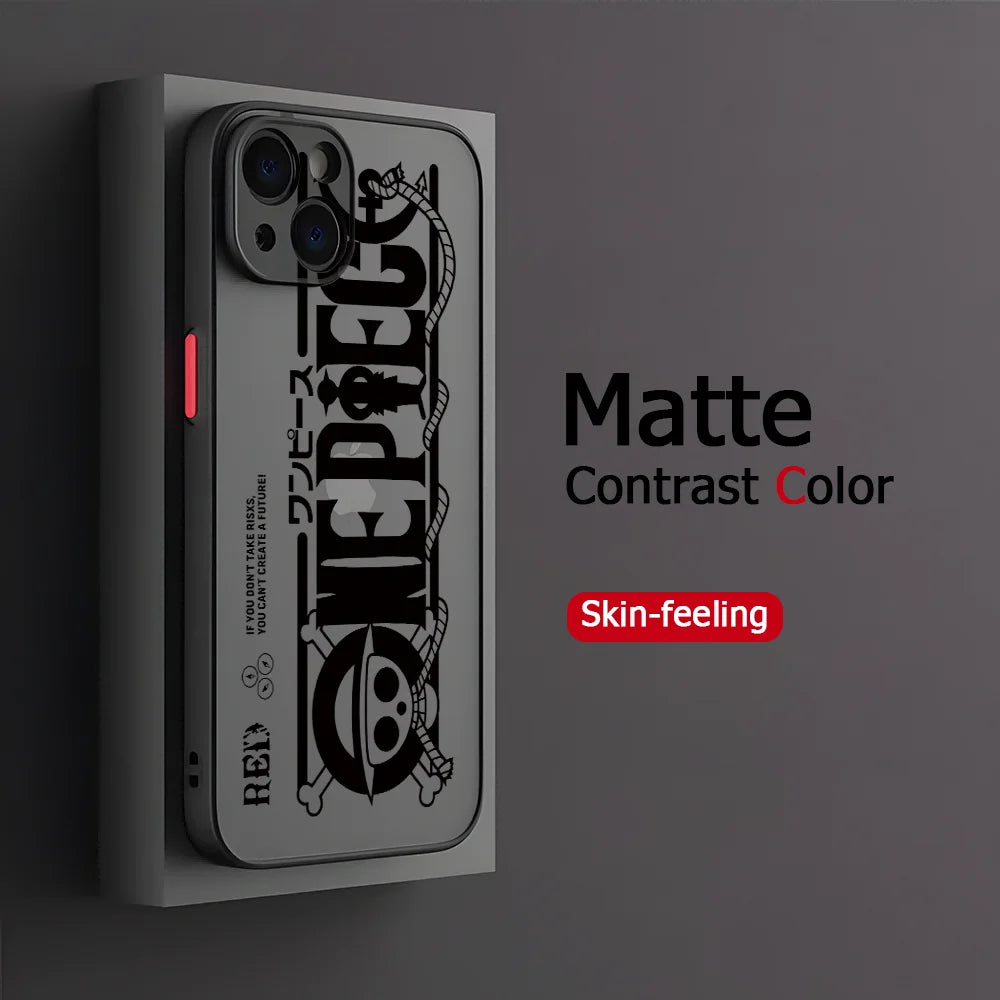 New Luffies Zoroes Phone Case for iPhone 16 15 14 Plus 13 12 Mini 11 Pro Max X Xs XR 7 8 Matte Transparent Hard Cover