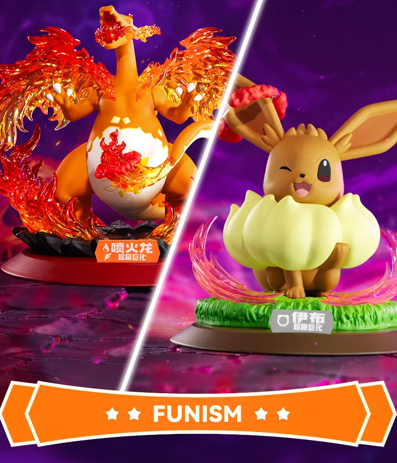 Pokemon Anime Action Figures Super Giant Charizard Eevee Genuine Collecting Figurines Pocket Monster Home Decorations Toys Gift