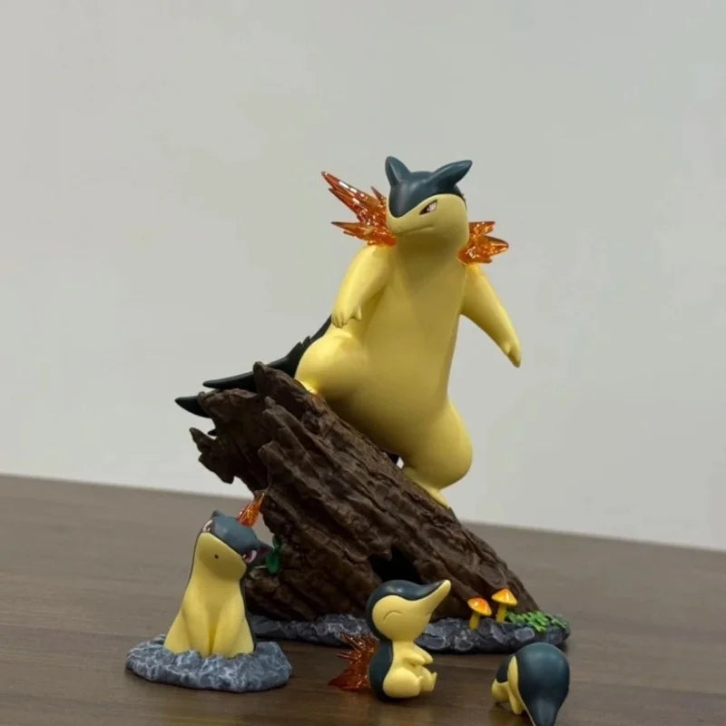 Anime Pokemon Typhlosion Figures A Day With Benny Collect Pvc Model Statue Desk Decoration Collection Children Birthday Gift Toy