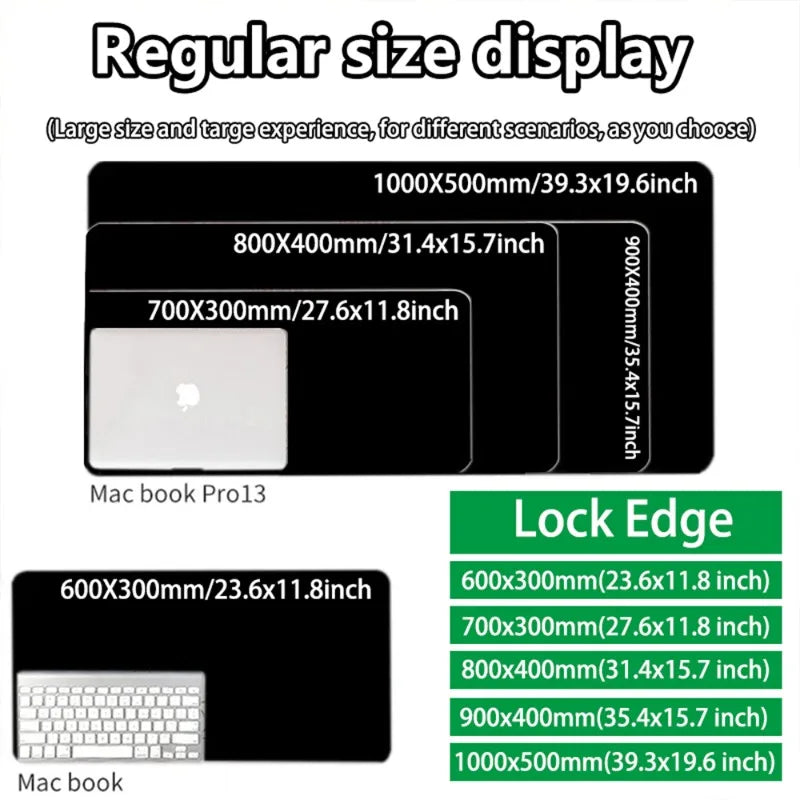 Mouse Pad Lockedge Large Gaming Accessories Computer Gamer Keyboard Pad Pokemon Charizard Mouse Mat Desk XXL Mousepad For gift