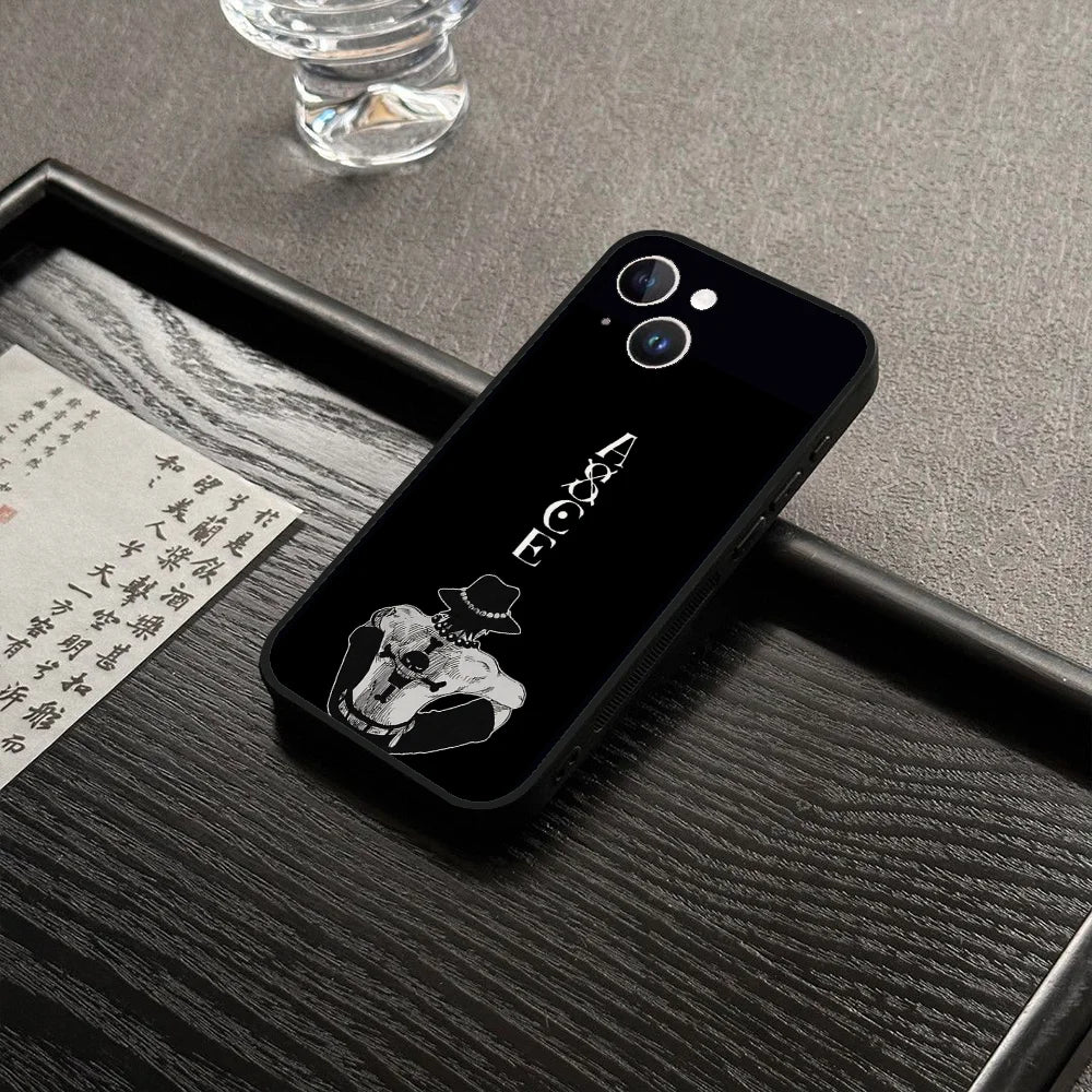 Portgas·D· Ace O-ones P-pieces Phone Case For Iphone 16 15 11 13 14 Pro Max 7 8 Plus X Xr Xs Max 12mini Black Shell Cover Case