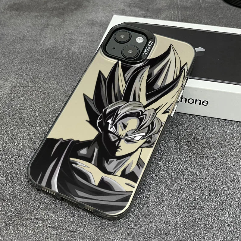 Dragons Balls Black Goku Phone Case For iPhone 16 15 14 13 12 11 Pro Max X XR XSMAX 8 7 Plus Candy Matte Shockproof Back Cover
